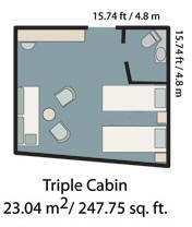 GPS La Pinta Triple twin floor plan.jpg (12269 bytes)