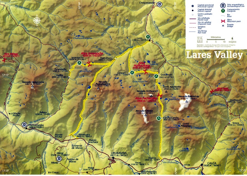 PER huaran-lares-trek-map.jpg (210514 bytes)