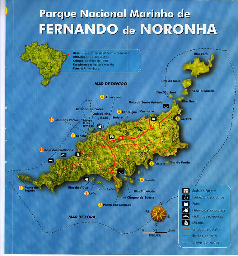 Fernando de Noronha - Map